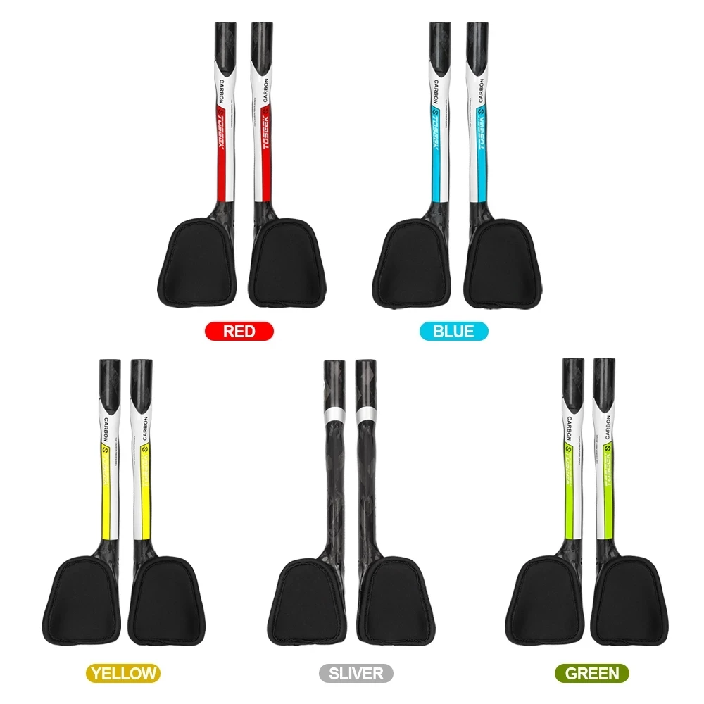 

TOSEEK Carbon Fiber Road Bike Rest Relax TT Handlebar MTB Road Bicycle Race with Sponge Elbow Pad Bike Accessories Pad Rest