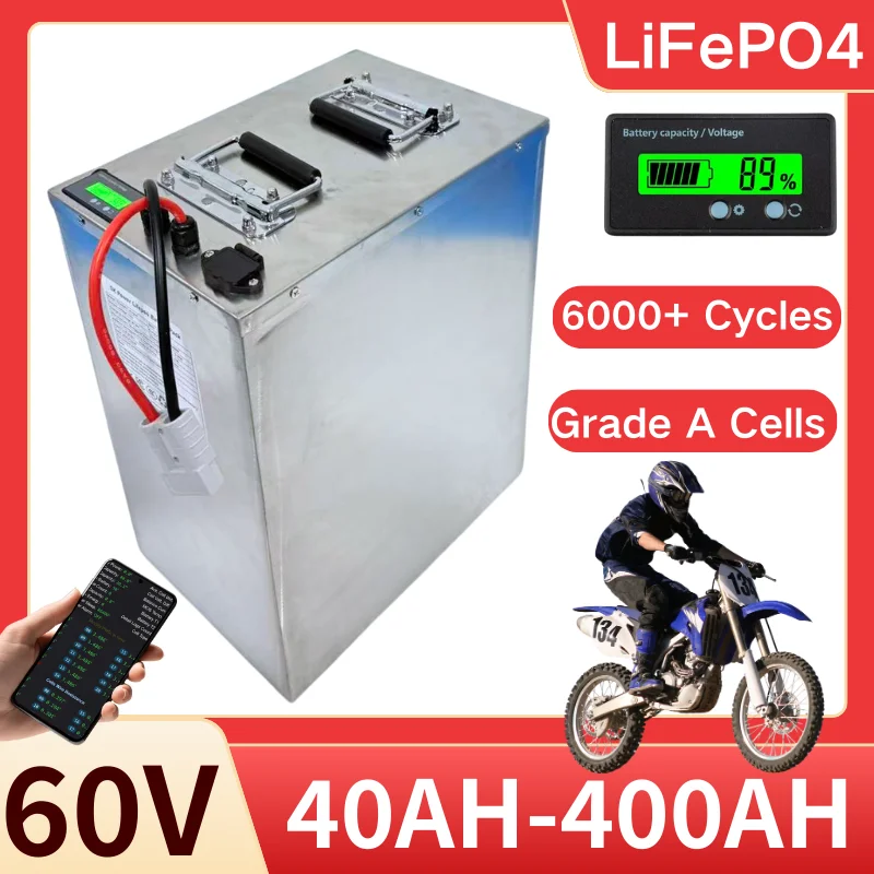 60V Portable Power Pack 40Ah 80Ah 100Ah 150Ah 200Ah 400Ah with Charger