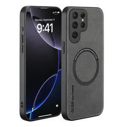Magnetic Retro Soft Leather Phone Case in OLGYBPCX Color - Galaxy S20 FE (OLG - YBP CX - gray)