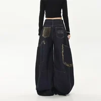 American Casual Loose Wide Leg Banana Jeans Women's Cross-Border Trendy Hip Hop Street Drape Long Trousers