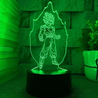 Veilleuse LED 3D avec télécommande, lampe de table, Anime Goku Vegeta Dragon Ball Z, Super Saisuperb, 7/16 couleurs, Goku Jiren Broly, cadeau 4