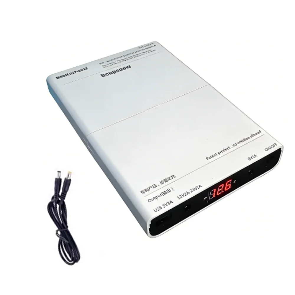 Fuente de Alimentación UPS DC para 12 Baterías 18650, Kit DIY de Banco de Energía con Salida de 5V 9V 12V, Fuente de Alimentación Ininterrumpida para Módem Óptico y Router