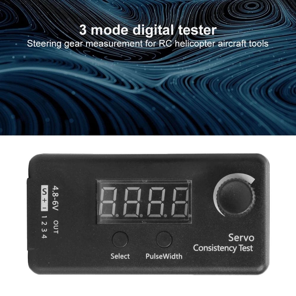DC4.8-6V 미니 ESC 일관성 테스터, 플라스틱 미니 스티어링 기어 테스터, RC 헬리콥터 비행기 자동차용 액세서리 도구, 3 가지 모드