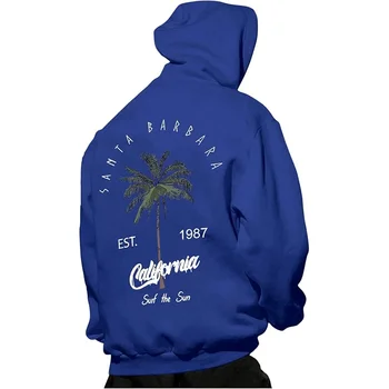 سويت شيرت بغطاء للرأس للرجال 2025، حروف بنمط مطبوع، نمط فضفاض مناسب، تصميم كتف منسدل، بلوفر بأكمام طويلة.