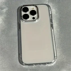 Minimalist Transparent Electroplated Photo Frame Phone Case - Shock - Absorbing, Anti - Slip, Lightweight, Trendy, High - Quality Design - iPhone 15 Plus (Clear)