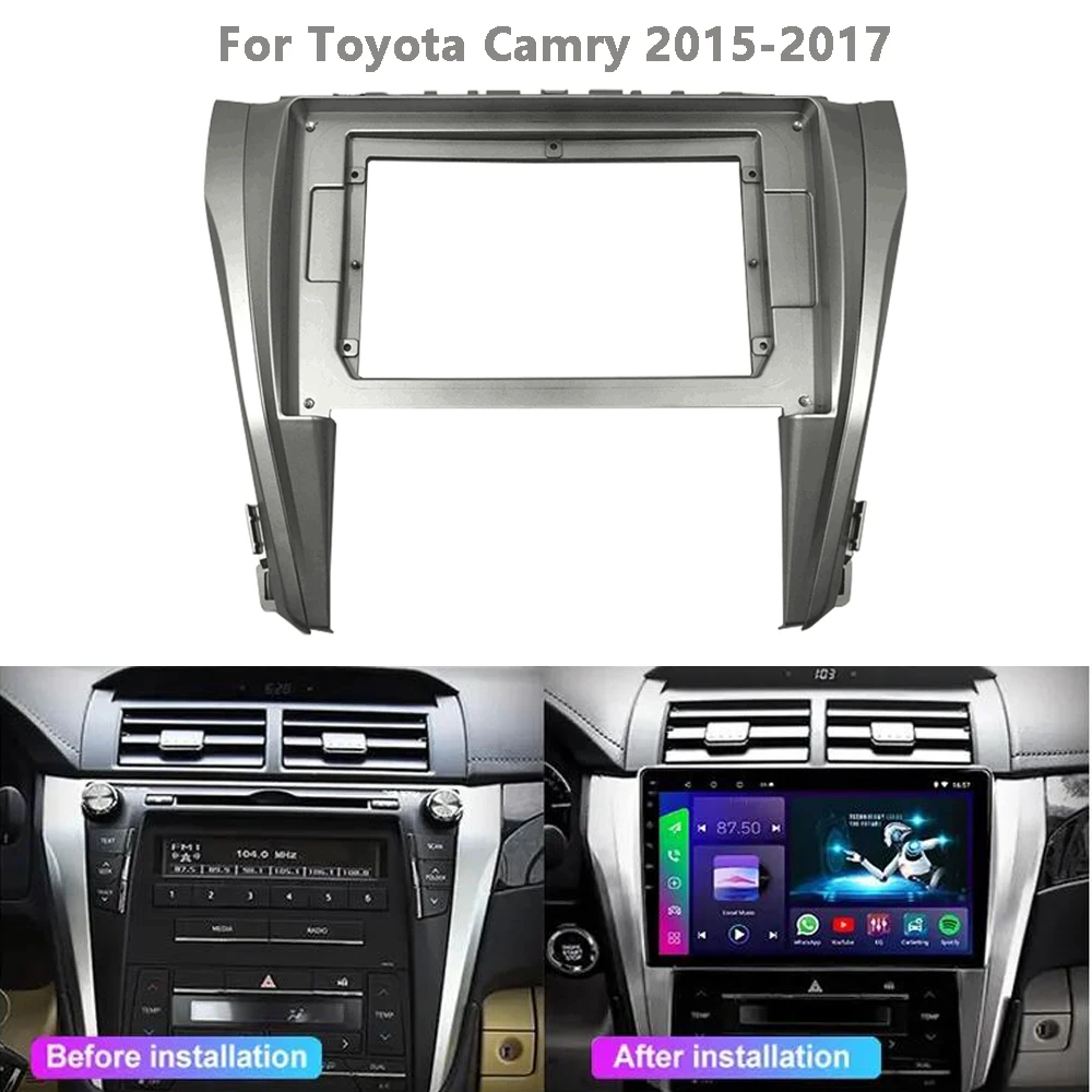 

10.1 inch Stereo Panel Dash Installation Adaptor Double Din Car DVD Frame Trim Kits Car Fascia For Toyota Camry Solara 2012-2014