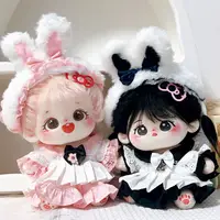 Black Angel Maid Suit 20cm Idol Doll Clothes for Star Cotton Dolls Accessories Non-attribute Doll Replacement Toy 1