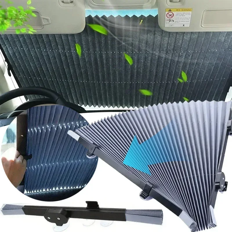 Retractable Car Sunshade Parasol Curtain with Suction Cup