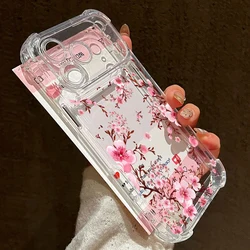 Pink Lily Blue Flower Shockproof Clear Phone Case - Honor X7D 5G (S22689)