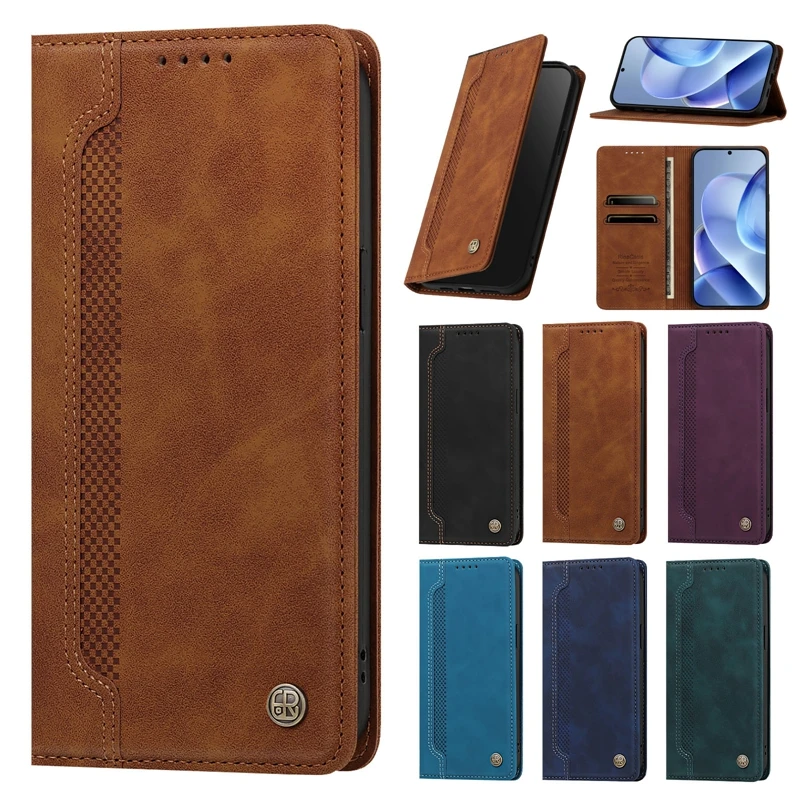 Premium Luxury Magnetic Wallet Flip Case - Elegant Book Cover with Card Holder and Enhanced Protection