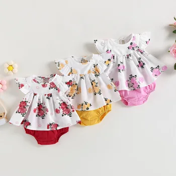 Baby Girl Floral Top & Shorts Set 1