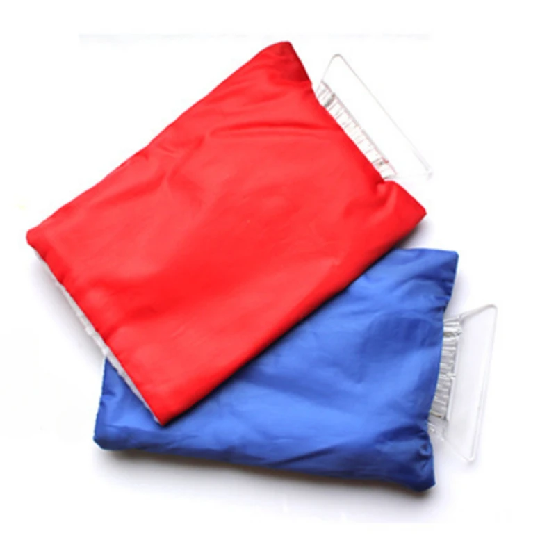 Two in One Car Plush Warm Gloves Snow Shovel Winter Car Snow Shovel Plush Warm Defrost Accessories