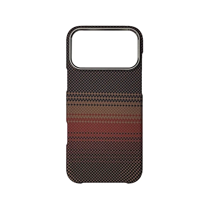 Carbon Fiber Abstract Geometric MagSafe Case with Alloy Armor and Military-Grade Shockproof Protection