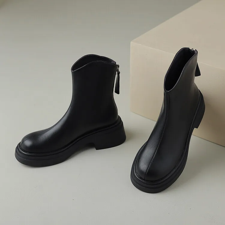

2023 Women's vintage round toe fashion boots