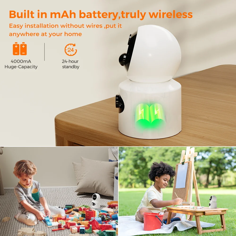   ī޶ ǳ ̺ , PIR ΰ   ī޶,  4000mAh ͸  ķ, 4MP
