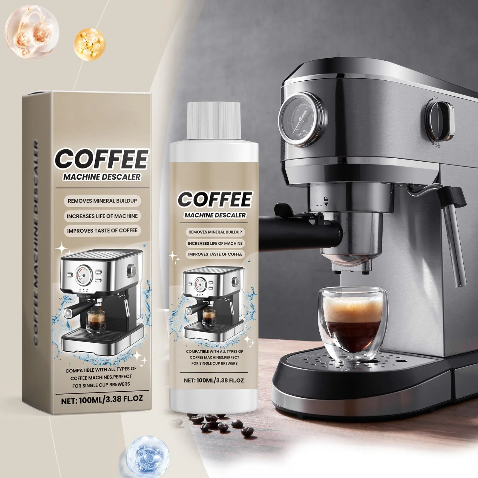 Coffee Machine Descaling Solution Agent Cleaning Agent Kitchen Supplies Universal Coffee Machine Cleaner Coffee Cleaning Tool Coffee Cleaning Brush Coffee Cleaning Towels Coffee Cleaning Blower