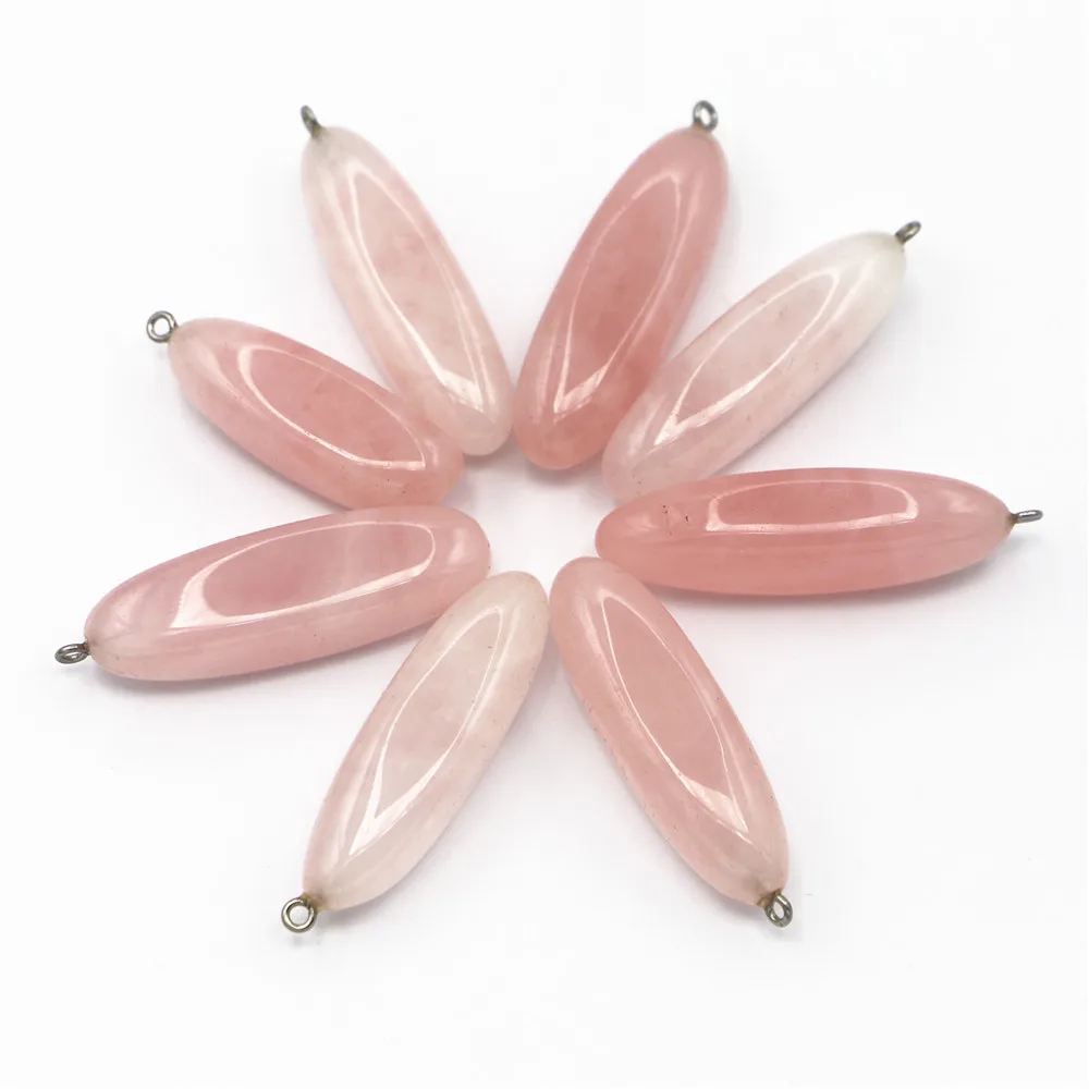 New Hot Natural Stone irregular Rose Quartz Crystal Pendants Charms for Fashion Women Jewelry Making 10pcs Bulk Items Wholesale