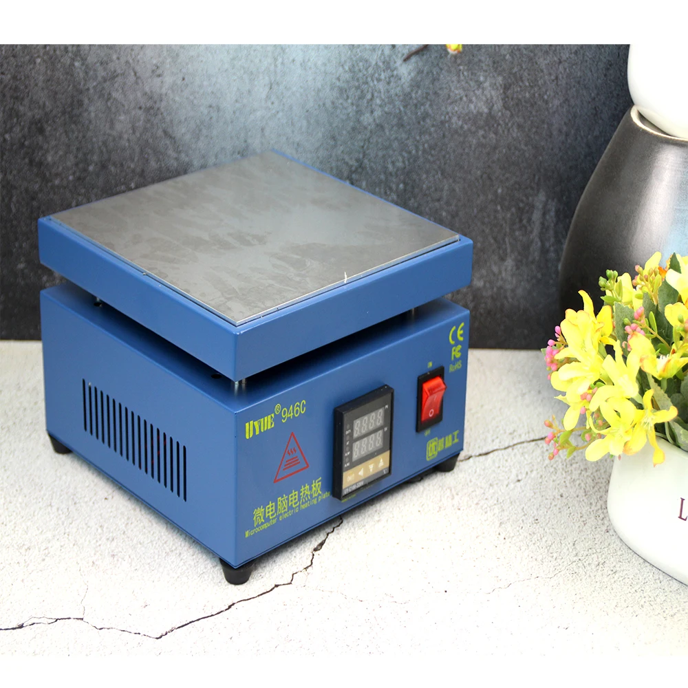 

946C Electronic Hot Plate LCD Digital Display Preheating Station for PCB SMD heating phone LCD touch screen separate