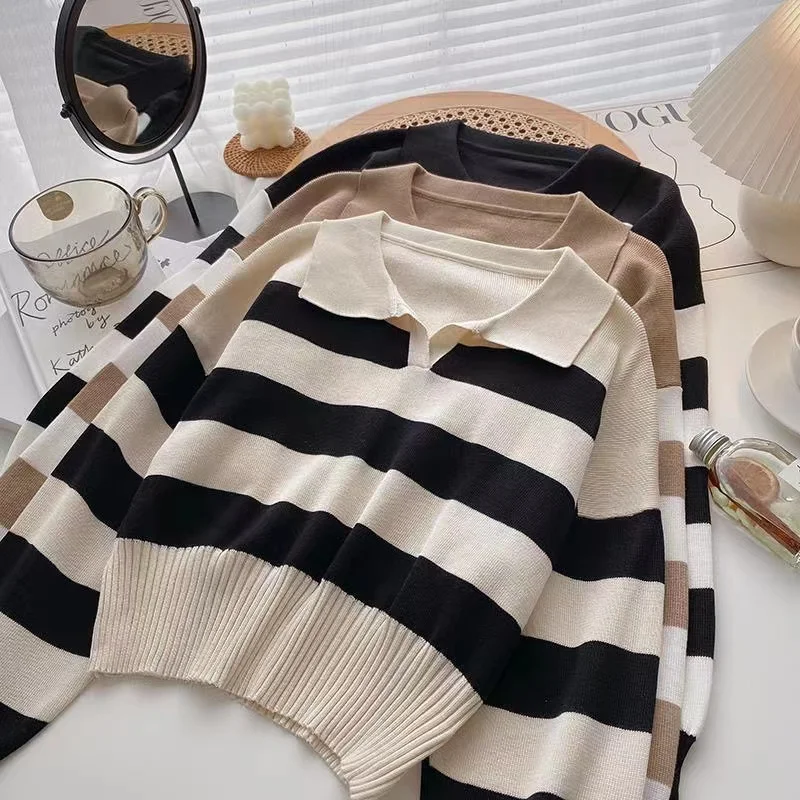 

Women Ladies O-Neck Long Sleeve Knit Top Sweaters Shirts Loose Blouse