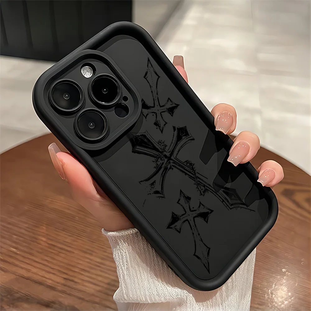 Luxurious Dark Gothic Cross Mark Phone Case Cover
