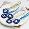 Evil Eye Wall Decor Handmade  Macrame Lucky Eye Plastic Blue Turkish Evil Eye Pendant Keychain Wall Hanging Bead Room Decor Gift 5