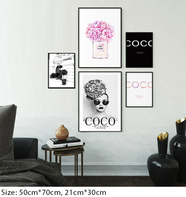  Admmixoo Fashion Wall Decor Girls Room Decor Glam Silver Gray Wall  Art Prints Mini Black Skirt, Flower Perfume Bottle, Book, Lips Motto  Posters Prints Bedroom Decor (11x14 UNFRAMED): Posters & Prints