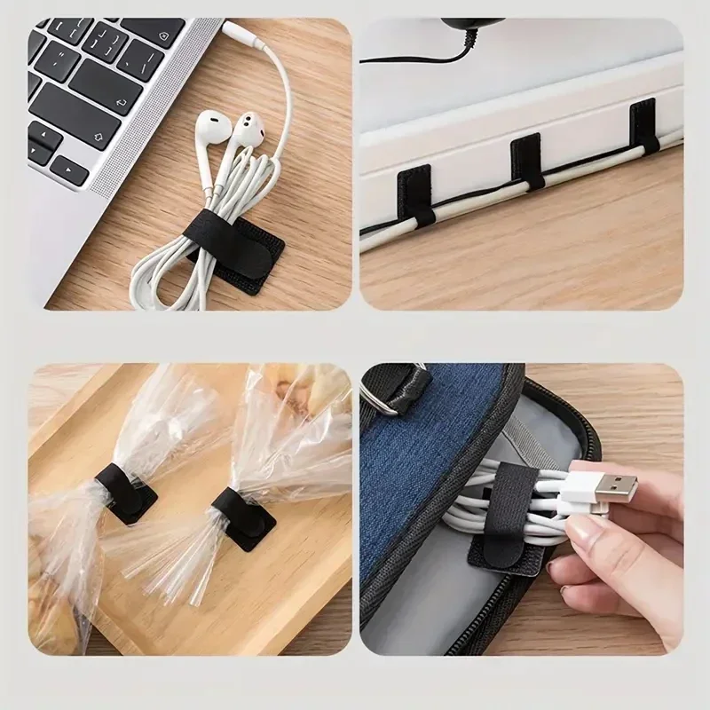 Description Picture 5 of item10Pcs Reusable Cable Organizer Desk Wire Winder Cable Tie Organizer Self Adhesive Cord Rope Holders Cord Protection Straps