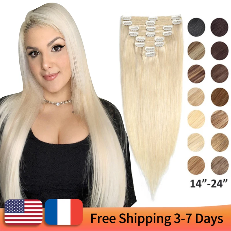 Clip in human hair extensions full head Clearance
