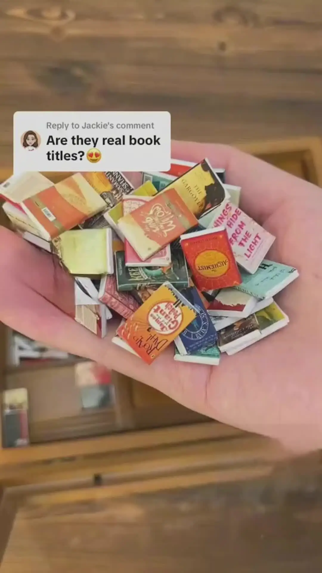 Bibliothèque Miniature Anti-anxiété – Environ 200 Livres En Papier – Bois – Déco Créative Pour Amoureux Des Livres