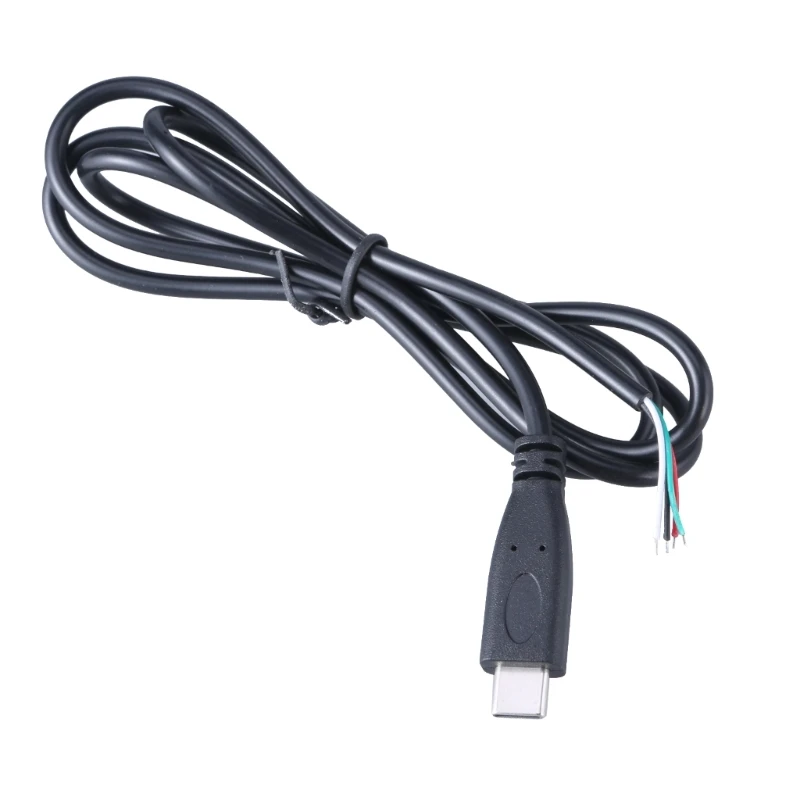 Right-Angle USB-C to Bare Wire Power Cord Extension Cable