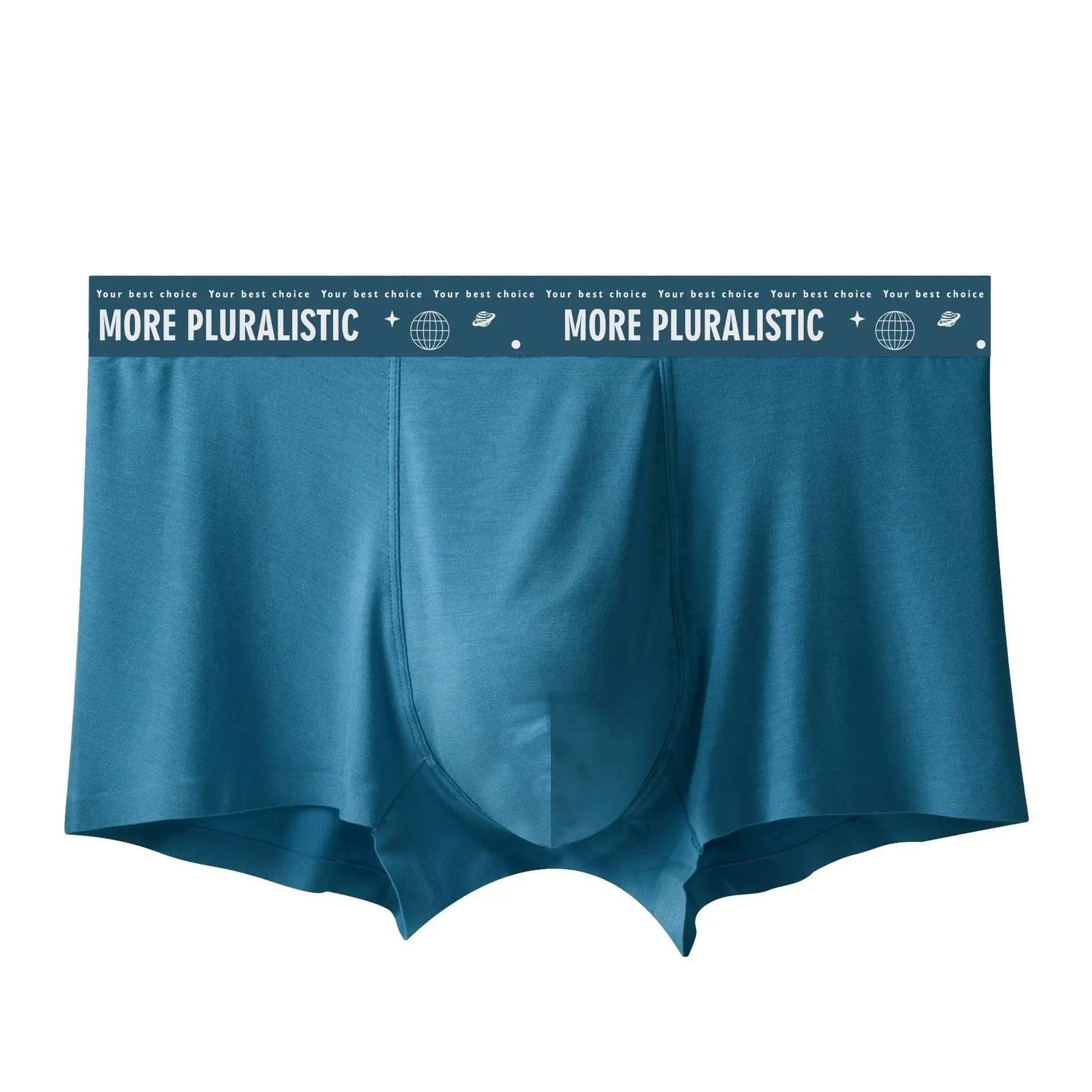 Men's underwear, modal printed flat angle pants, breathable youth underwear3PCS