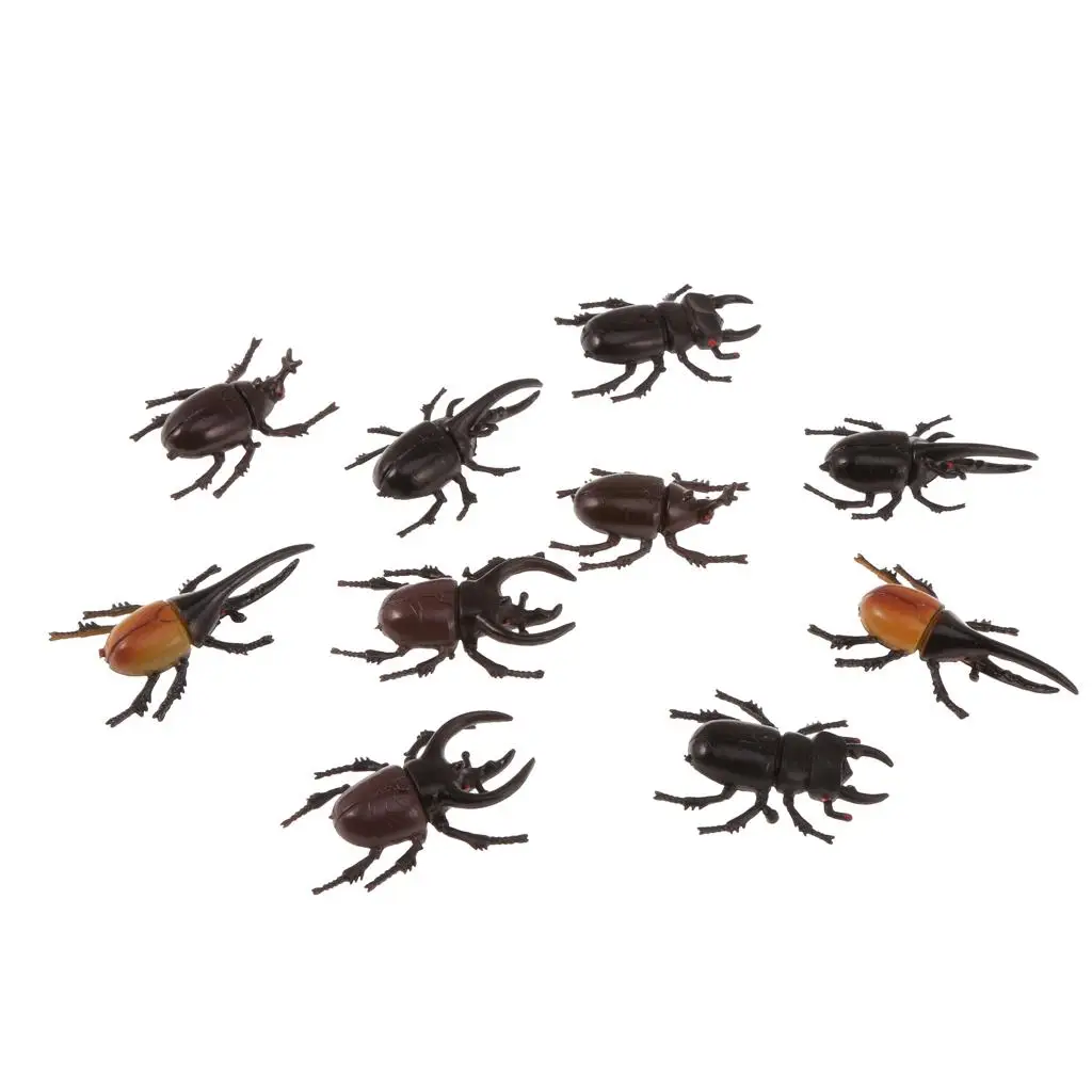 10Pcs Plastic Vivid Beetles Insect Model Animal Kids Party Favor Bag Fillers 2