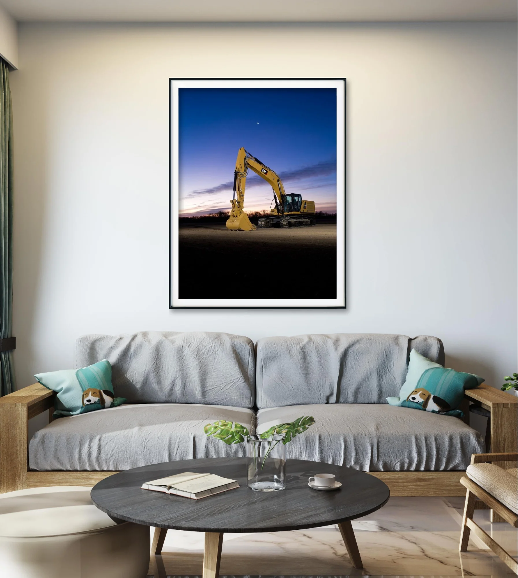 Excavator 5D Diamond Painting Loader Diamond Embroidery Cross Stitch Engineering Vehicle Picture Home Wall Decor Handmade Gift