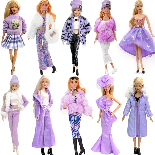 2-Piece Clothes Outfit Set For LABUBU 17cm Doll (Doll Not Included) - Cute Hairband & Dress