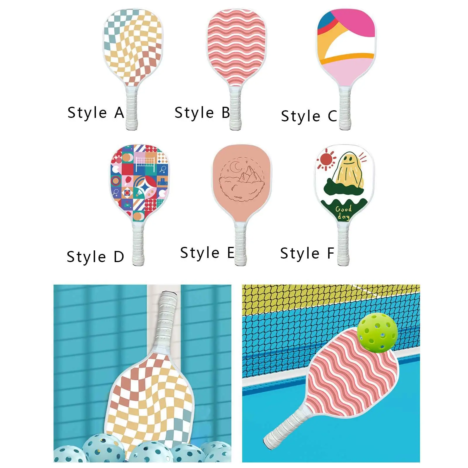 Pickleball Racket Comfortable Wood for Tournament Sports Supplies Men Women