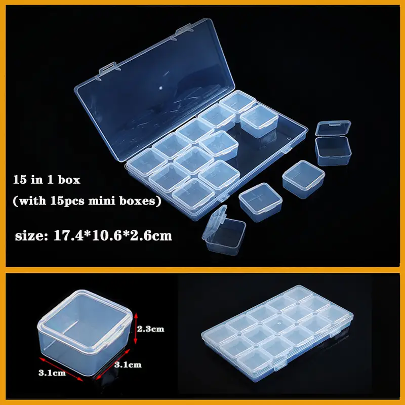 Transparent Plastic box Screw Compartment Box Jewelry Earring Display Case Container Clear Terminal Organizer Tool Storage boxes - Image 11