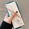 Classic Blue Light Blocking Women Glasses Frame Fashion Round Metal Reading Eyewear Optical Prescription Presbyopia Eyeglasses 6