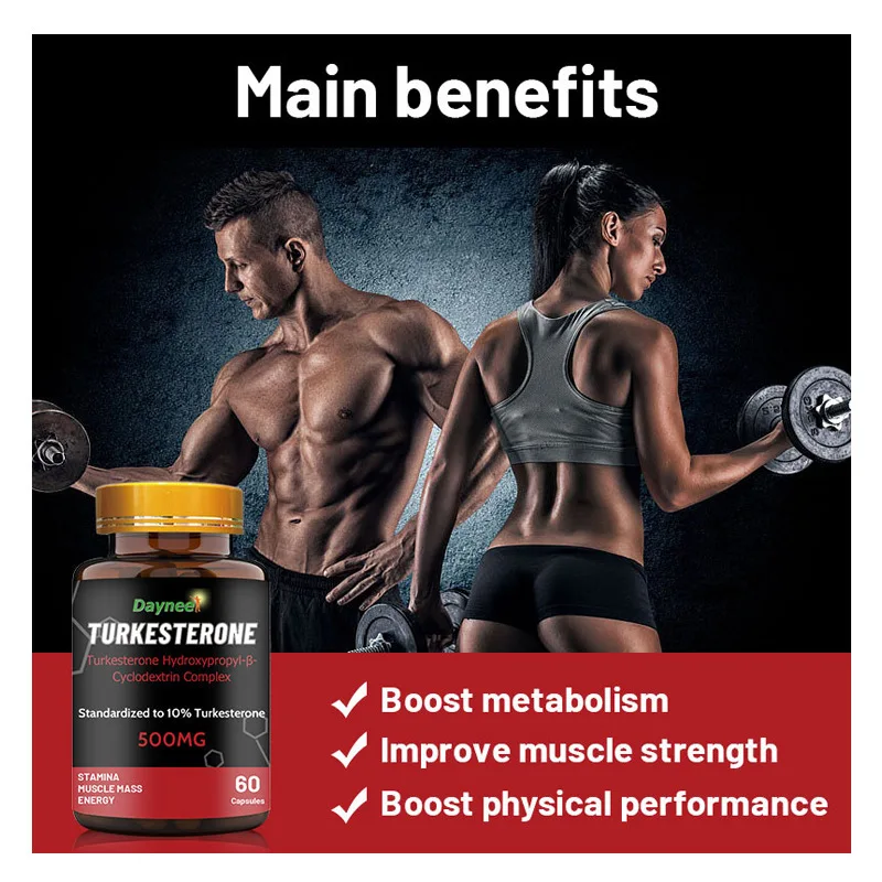 

1 bottle of Turkesterone capsule mass trainer helps exercise muscles, improve endurance, and enhance immunity