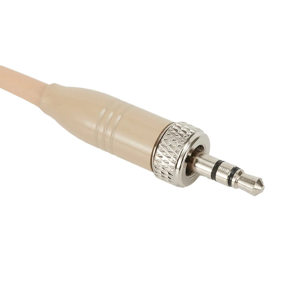 

Single Earhook Headset Mic Headworn Microphone For Sennheiser Wireless 3.5mm Electret Condenser ZD-1730B Lightweight Beige
