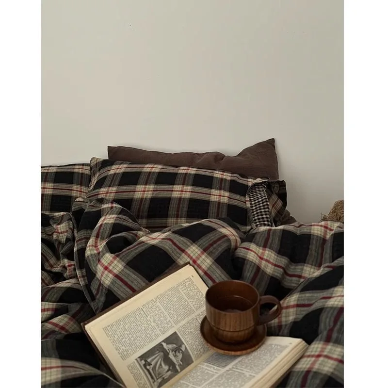 خمر نمط منقوشة الفراش مجموعات 2025 جديد لينة غطاء...