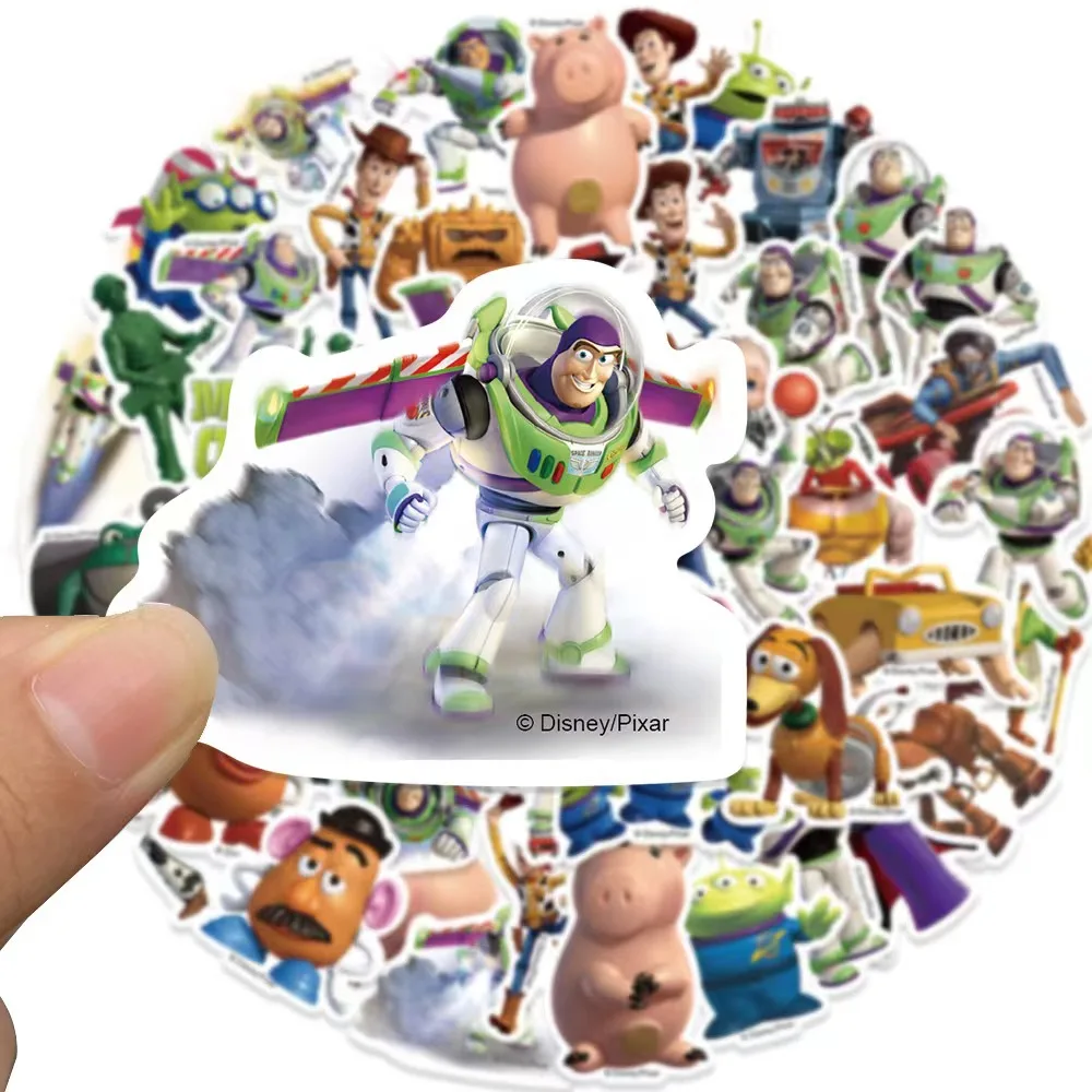 50pcs Disney Pixar Sticker Waterproof Toy Story Decal Gifts for Water Bottle Laptop Phone