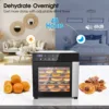 8-Tray Stainless Steel,600W with 4 Presets & Digital Timer for Jerky, Fruit, Herbs - Dishwasher Safe, BPA Free Food Dehydrator