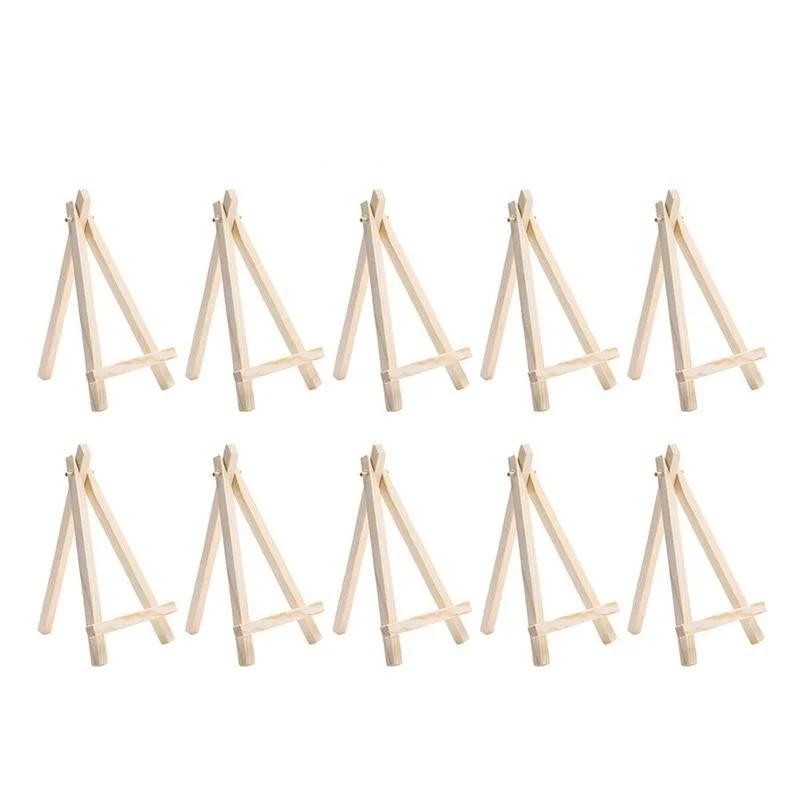 Sketch Easel Wooden Easel Wood Table Easel 10Pcs Wood Mini Triangle Wedding Table Card Stand Display Holder