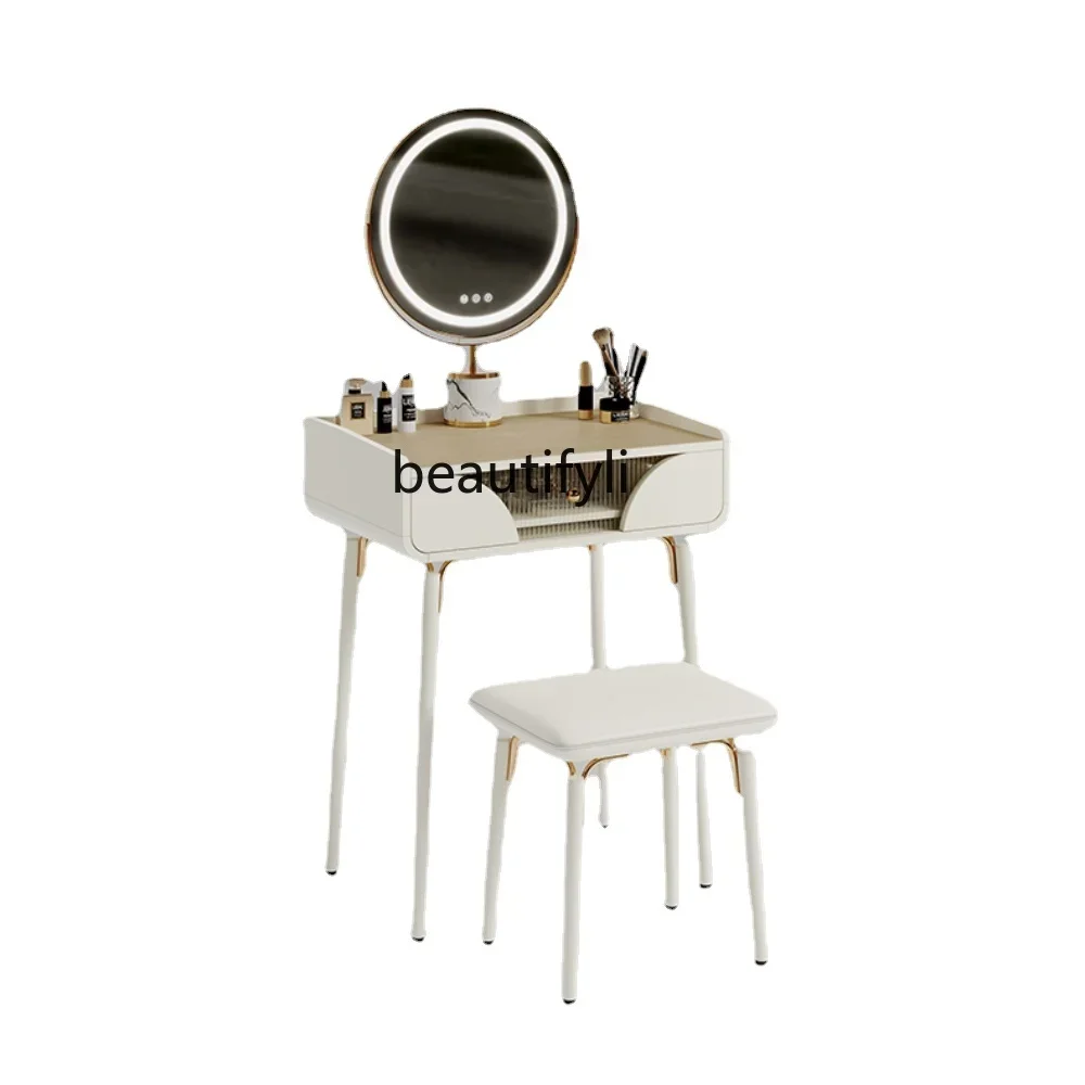 

French Cream Style Small Dressing Table Modern Simple 60cm Light Luxury Makeup Table