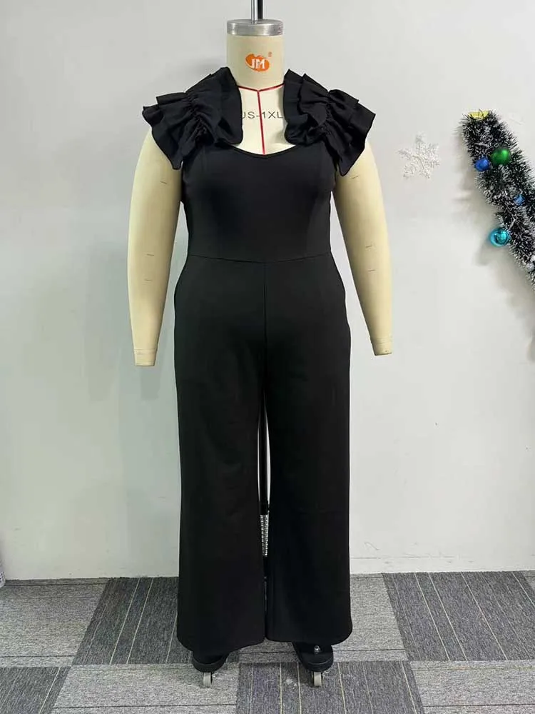 Women Elegant Long Jumpsuits One Piece Outfits Female Jumpsuit Solid Backless Streetwear Zipper Plus Size Summer Jumpsuit Pant 5