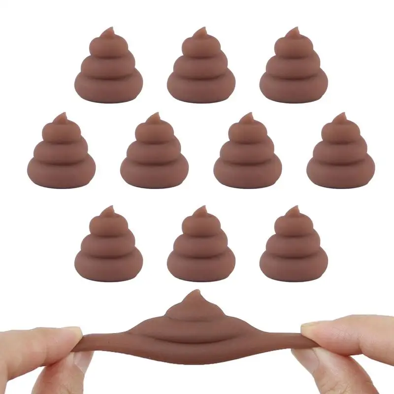 

Poop Squeeze Toy 10PCS Stretchy Sensory Toys Squeeze Stress Ball Fidget Fake Poop Toy Stretchy Sensory Toys For Adults Classroom