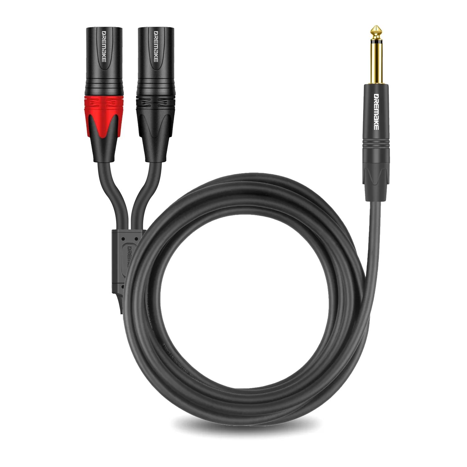 Dremake-cabo de Áudio Y-splitter Macho para Xlr Cabos de Microfone M-f Plug Alumínio Metal Shell 6.5 mm - Image 6