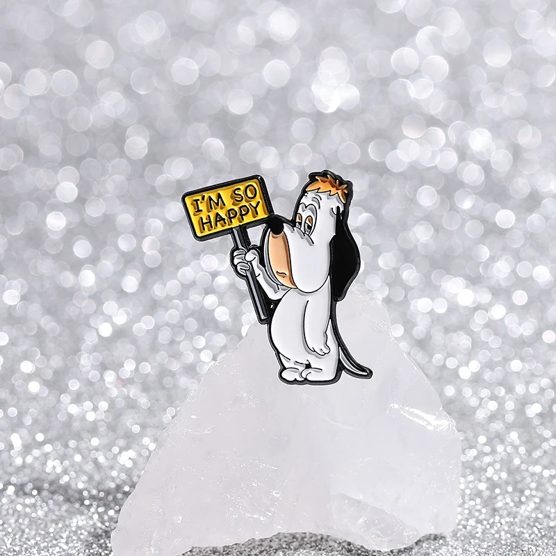 Cartoon Cute Dog Enamel Pins Funny Animation Brooches Backpack Lapel Badge Animal Jewelry Gifts for Kids Friends