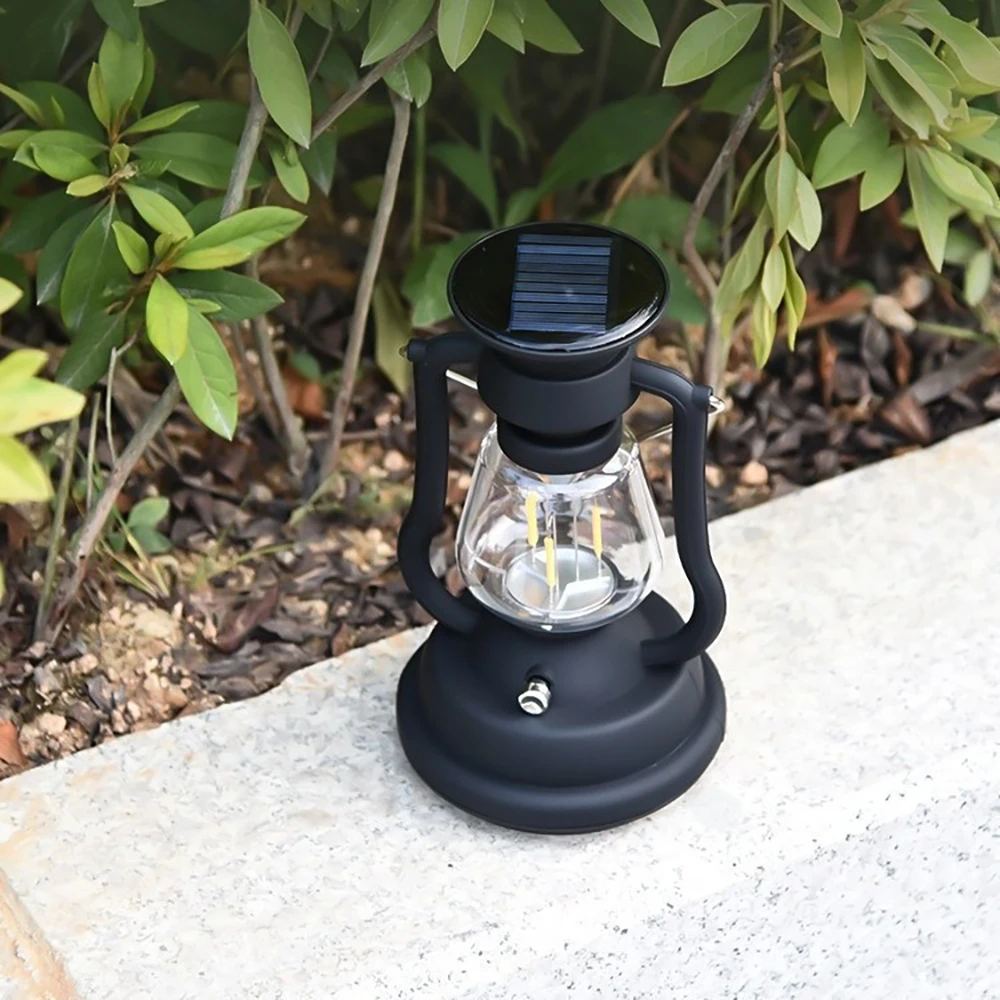Solar USB Rechargeable Camping Light Portable Hand Crank Generator Camping Tent