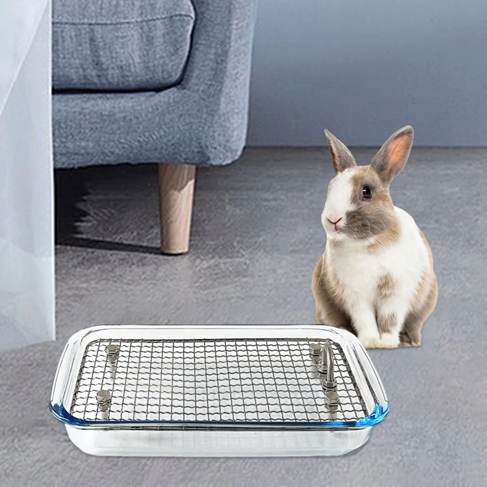 Rabbit Litterbox Small Animal Litter Box Fanshaped Rabbit Corner